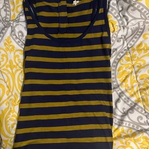 J. Crew yellow and blue stripe blouse. Size : L